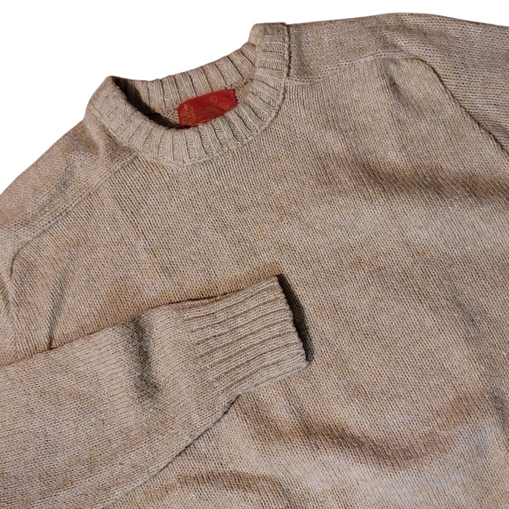 Vtg Sears Mens Store Kings Road Beige Orlon‎ Wool XL *see measurements Old Money